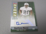 2006 BOWMAN FOOTBALL - DONTRELL MOORE AUTOGRAPHED ROOKIE CARD NY JETS SIGNS OF THE FUTURE