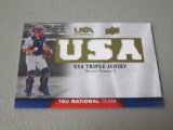 2009 UPPER DECK USA BOX SET - SHAUN CHASE TRIPLE GAME USED JERSEY CARD GOLD USA BASEBALL