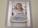 2011 SAGE HIT FOOTBALL - CASEY MATTHEWS AUTOGRAPHED ROOKIE CARD