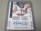 2014 PANINI PLAYOFF CONTENDERS FOOTBALL - XAVIER SU'A-FILO AUTOGRAPHED ROOKIE CARD HOUSTON TEXANS