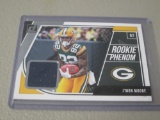 2018 PANINI DONRUSS FOOTBALL - J'MON MOORE PLAYER WORN JERSEY CARD GREEN BAY PACKERS