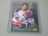1995-96 SIGNATURE ROOKIES - MARTIN HOHENBERGER AUTHENTIC AUTOGRAPHED ROOKIE CARD #'D 2737/4500