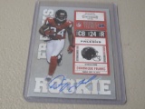 2010 PANINI PLAYOFF CONTENDERS - DOMINIQUE FRANKS HOLOFOIL AUTOGRAPHED ROOKIE CARD ATLANTA FALCONS