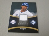 2008 UPPER DECK SWEET SPOT BASEBALL - B.J. UPTON GAME WORN JERSEY CARD TAMPA BAY DEVIL RAYS