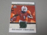 2005 UPPER DECK ROOKIE DEBUT FOOTBALL - ROSCOE PARRISH GAME WORN JERSEY CARD MIAMI HURRICANES