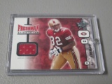 2001 LEAF ROOKIES & STARS FOOTBALL - KEVAN BARLOW PLAYER WORN JERSEY ROOKIE CARD SF 49ERS