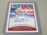 2012 TOPPS PRO DEBUT BASEBALL - CHARLIE TILSON AUTOGRAPHED ROOKIE CARD