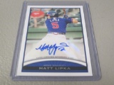 2012 TOPPS PRO DEBUT BASEBALL - MATT LIPKA AUTHENTIC AUTOGRAPH MINOR LEAGUE ROOKIE CARD