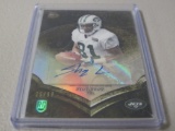 2014 BOWMAN STERLING FOOTBALL - SHAQ EVANS AUTOGRAPHED ROOKIE CARD GOLD REFRACTOR #'D 25/99 NY JETS