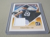 2018 PANINI DONRUSS BASEBALL - COLIN REA PLAYER WORN JERSEY CARD SAN DIEGO PADRES