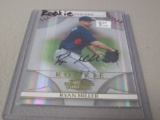 2008 DONRUSS THREADS BASEBALL - RYAN MILLER AUTOGRAPHED HOLOFOIL ROOKIE CARD #'D 801/999 INDIANS