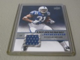 2009 UPPER DECK FOOTBALL - DONALD BROWN EVENT WORN JERSEY CARD INDIANAPOLIS COLTS