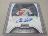 2011 BOWMAN STERLING BASEBALL - CHRISTOPHER WALLACE AUTOGRAPHED ROOKIE CARD REFRACTOR #'D 183/199