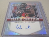 2015 PANINI PRIZM DRAFT - GERALD CHRISTIAN SILVER PRIZM AUTOGRAPHED ROOKIE CARD LOUISVILLE