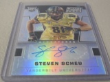 2016 PANINI PRIZM DRAFT FOOTBALL - STEVEN SCHEU VANDERBILT SILVER PRIZM AUTOGRAPHED ROOKIE CARD