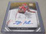 2016 PANINI PREFFERED FOOTBALL - D.J. WHITE AUTOGRAPHED ROOKIE CARD KANSAS CITY CHIEFS