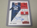 2018 PANINI CONTENDERS FOOTBALL - DUKE DAWSON AUTOGRAPHED ROOKIE CARD NEW ENGLAND PATRIOTS