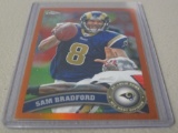 2011 TOPPS CHROME FOOTBALL #34 SAM BRADFORD ORANGE REFRACTOR CARD