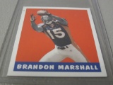 2006 DONRUSS FOOTBALL #10 - BRANDON MARSHALL MINI ROOKIE CARD RED