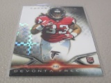 2014 TOPPS PLATINUM FOOTBALL #130 DEVONTA FREEMAN XFRACTOR CHROME REFRACTOR ROOKIE CARD FALCONS