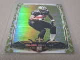 2014 TOPPS CHROME MINI FOOTBALL #149 - BRANDIN COOKS RARE CAMO REFRACTOR ROOKIE CARD #'D 14/99 SSP