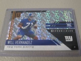 2018 PANINI UNPARALLELED FOOTBALL #283 - WILL HERNANDEZ ROOKIE CARD FLIGHT HOLOFOIL SP