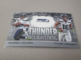 2020 PANINI PLAYOFF FOOTBALL - THUNDER & LIGHTNING CHROME RUSSELL WILSON TYLER LOCKETT SEAHAWKS