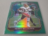 2020 PANINI PRIZM FOOTBALL #178 - TERRY MCLAURIN RARE GREEN PRIZM REFRACTOR WASHINGTON FOOTBALL TEAM