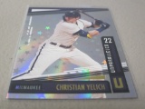 2020 PANINI CHRONICLES BASEBALL - UNPARALLELED CHRISTIAN YELLICH ASTRAL RAINBOW FOIL PRIZM SP