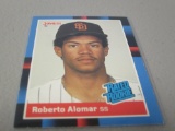 1988 DONRUSS BASEBALL #34 ROBERTO ALOMAR RATED ROOKIE CARD SAN DIEGO PADRES