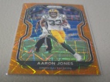 2020 PANINI PRIZM FOOTBALL #207 - AARON JONES RARE ORANGE LAZER PRIZM SP CARD GREEN BAY PACKERS