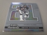 2020 PANINI PLAYOFF FOOTBALL OPTIC CHROME - DEION SANDERS BEHIND THE NUMBERS INSERT CARD BV $