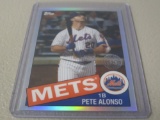 2020 TOPPS CHROME BASEBALL - PETE ALONSO 1985 TOPPS 35TH ANNIVERSARY VARIATION REFRACTOR NY METS