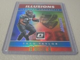 2017 PANINI DONRUSS OPTIC - ILLUSIONS LEONARD FOURNETTE & FRED TAYLOR RED PRIZM #'D 64/99