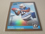 2018 PANINI DONRUSS OPTIC FOOTBALL #183 - DAURICE FOUNTAIN BRONZE PRIZM RATED ROOKIE CARD