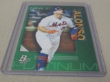 2020 BOWMAN PLATINUM BASEBALL #49 - PETE ALONSO RARE GREEN FOIL REFRACTOR SSP #D 51/99 NEW YORK METS