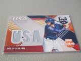 2020 PANINI DONRUSS ELITE EXTRA - PETEY HALPIN GAME WORN JERSEY CARD USA BASEBALL #'D 079/199