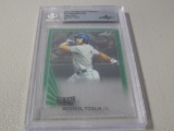 2019 LEAF METAL DRAFT MICHAEL TOGLIA CLEAR GREEN ACETATE ROOKIE CARD PROOF #D 1/1 ONLY 1 MADE BV $$
