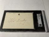 GRADED HAL TROSKY SIGNED AUTOGRAPHED INDEX CARD WITH COA