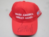 DONALD TRUMP SIGNED AUTOGRAPHED MAKE AMERICA GREAT AGAIN HAT WITH COA