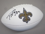 DREW BREES SIGNED AUTOGRAPHED NEW ORLEANS SAINTS FOOTBALL WITH COA