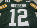 AARON RODGERS SIGNED AUTOGRAPHED GREEN BAY PACKERS JERSEY WITH COA