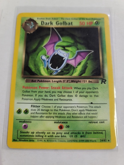 DARK GOLBAT Non-Holo Rare #24/82 Team Rocket Unlimited Pokemon