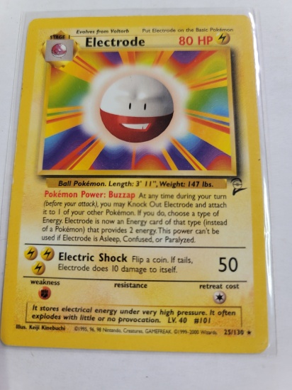 ELECTRODE #25/130 Non-Holo RARE Base Set 2 WOTC Pokémon Card Mint/NM