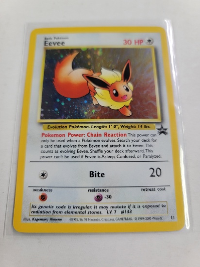 EEVEE #11 ~ Pokémon WOTC Blackstar PROMO 1999-2000 Holofoil NM/MINT