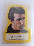 1976 HAPPY DAYS Sticker Card #2 Arthur Fonzarelli 