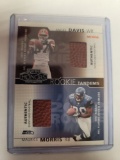 2002 Playoff Honors ROOKIE Tandems Football Pieces ANDRE DAVIS & MAURICE MORRIS #RT-6