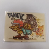 1970 Donruss ODDEST ODD RODS Sticker FANATIC #76