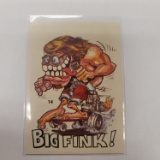 1971 Donruss ODD RODS ALLSTARS Sticker BIG FINK! #14