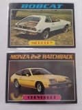 Lot of (2) 1976 Topps Autos of 1977 Chevy Monza #22 and Mercury Bobcat #49